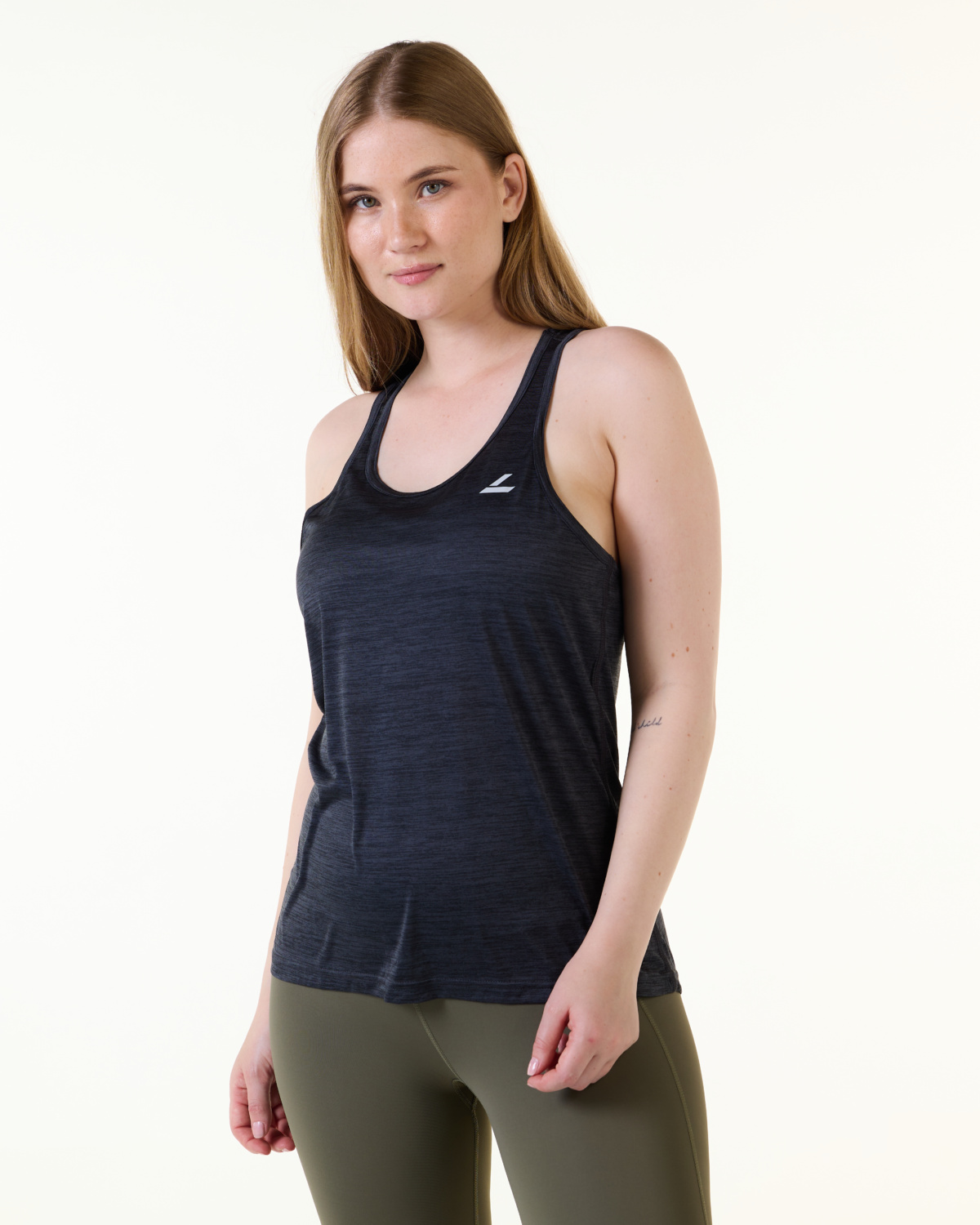 LEVITY Essential Marl Tank Top Dark Grey Marl