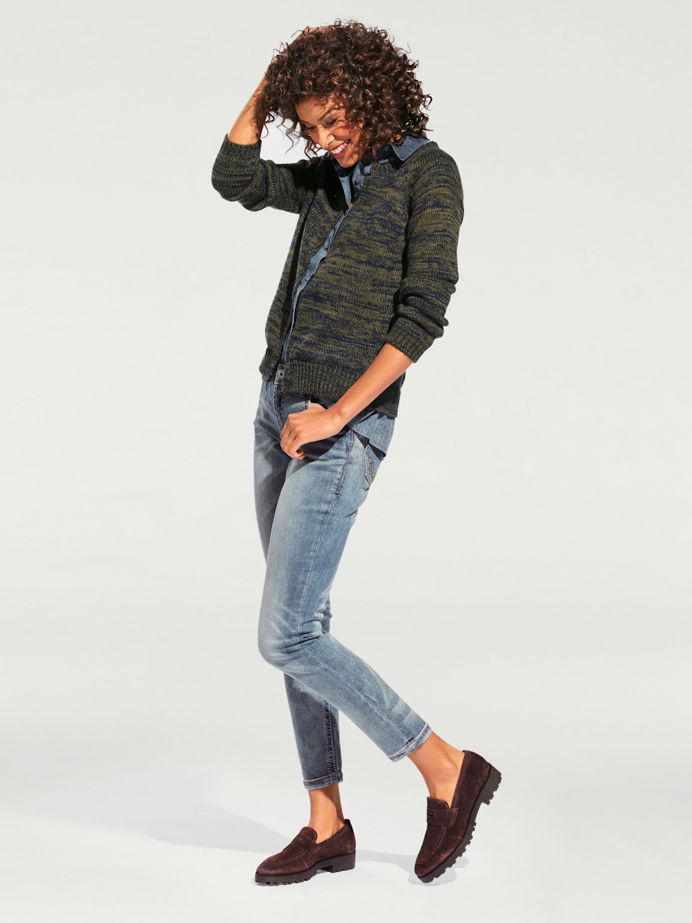 Jeans effet ventre plat coupe skinny