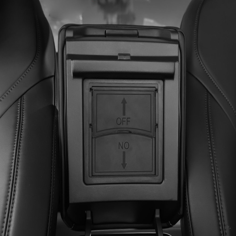 Tesla Model 3 / Y Versteckter Mittelkonsolen Organizer Armlehnen Aufbewahrungsbox - Schwarz