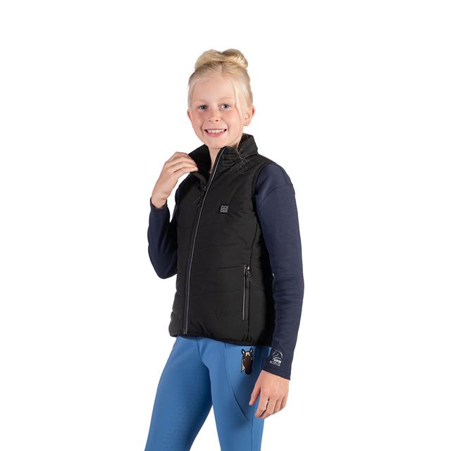 Bodywarmer HKM Cuddle Style Heating Kids Zwart