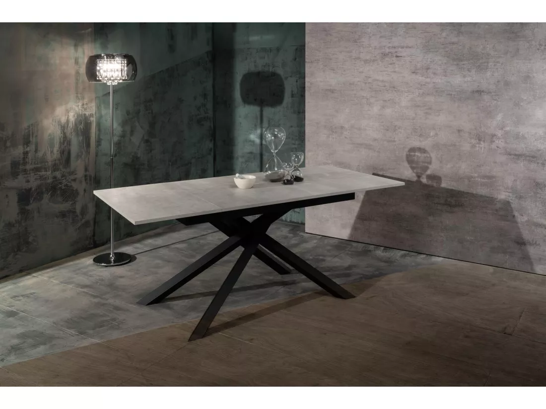 Pulse Table extensible (140/190 x 90 cm) en Mélamine Blanc