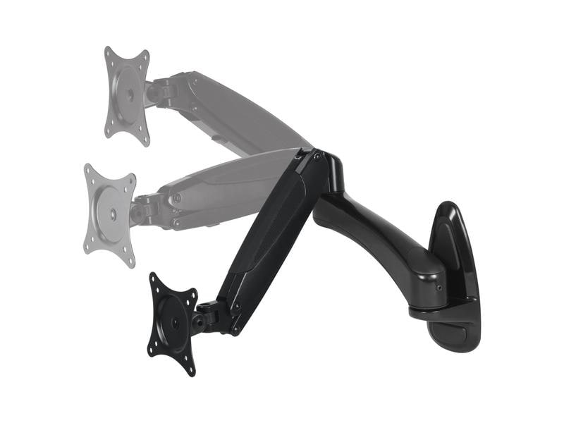 Arctic Cooling Wandhalter W1-3D bis 8 kg – Schwarz Monitor-Wandhalterung mit Gaslifttechnik