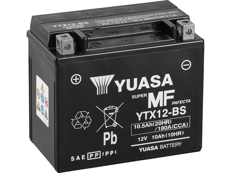 YUASA Motorradbatterie AGM 12V/10.5Ah/180A Blei (Pb) Starterbatterie