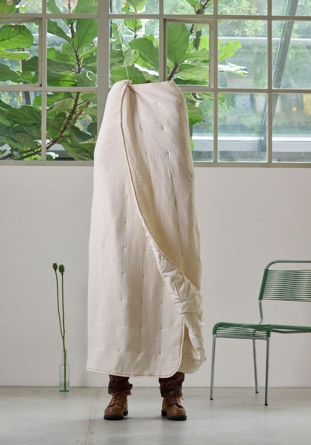 Lavie Wohndecke aus Bio-Baumwolle Nora Quilt Undyed