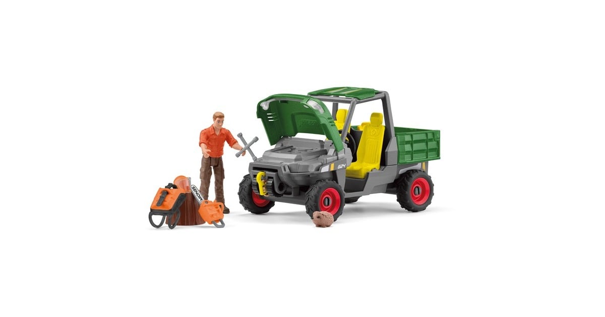 SchleichFarm World - Bosbouwer met voertuig speelfiguur  (42659)
