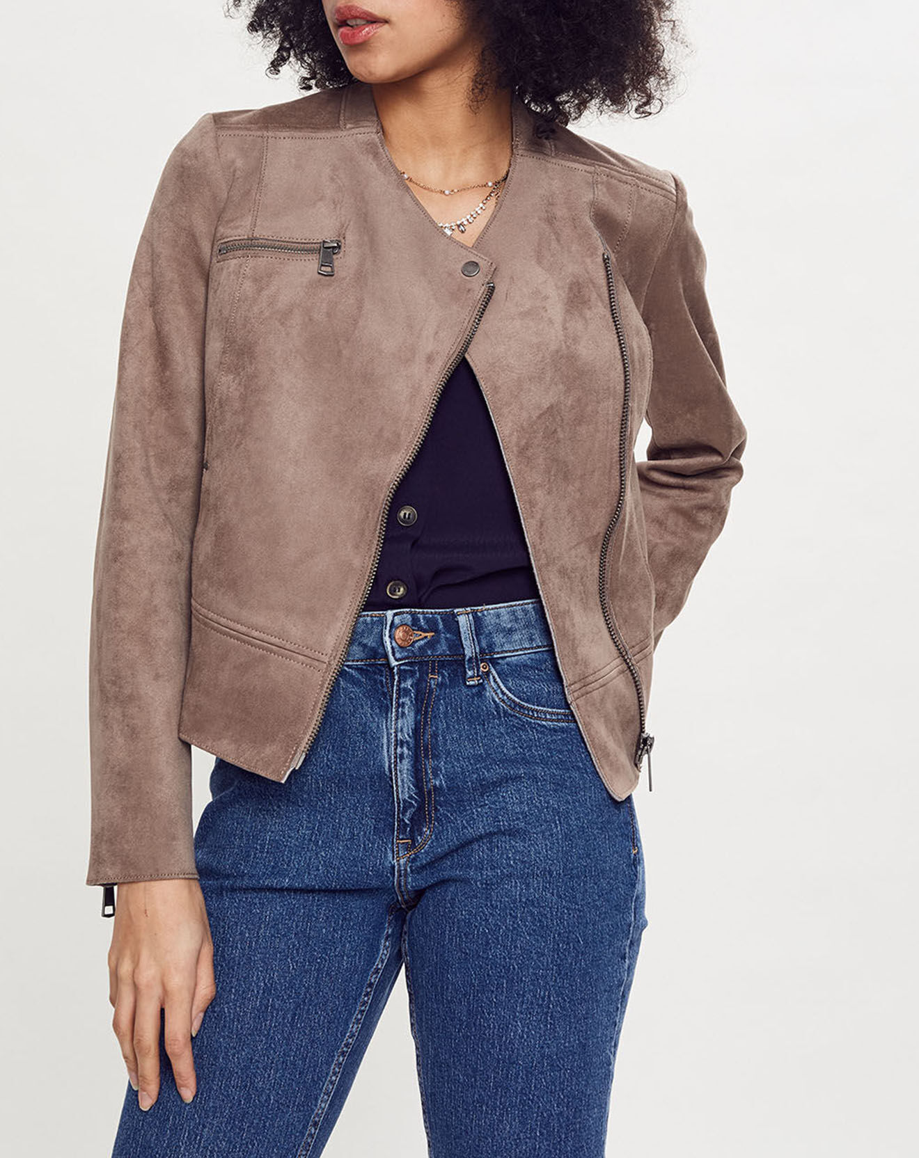 Esprit Perfecto en suédine beige moyen