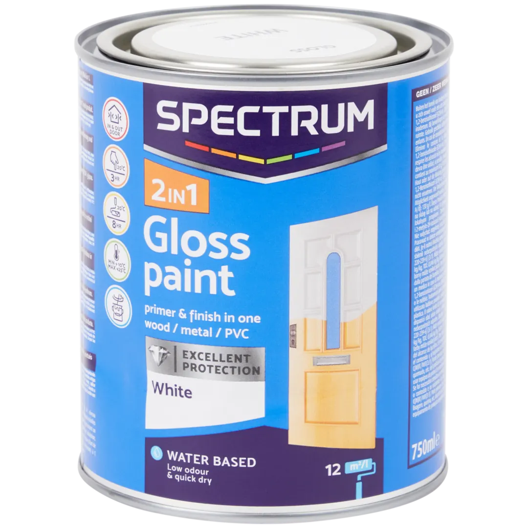 Peinture haute brillance 2-en-1 Spectrum Blanc