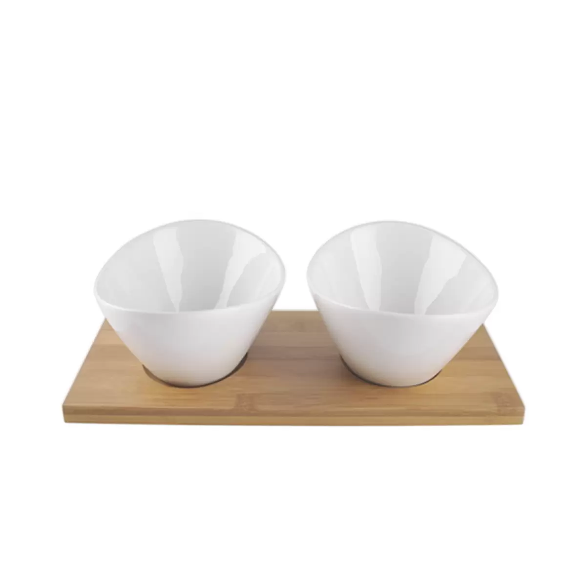 Appetizer Set 3- teilig Lunasol Basic Bamboo braun,weiss