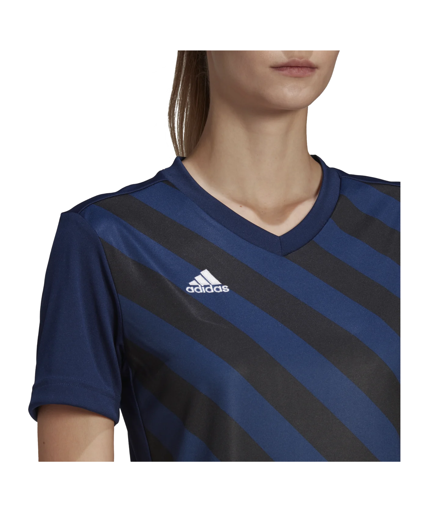 adidas Entrada 22 GFX Trikot Damen Blau Schwarz