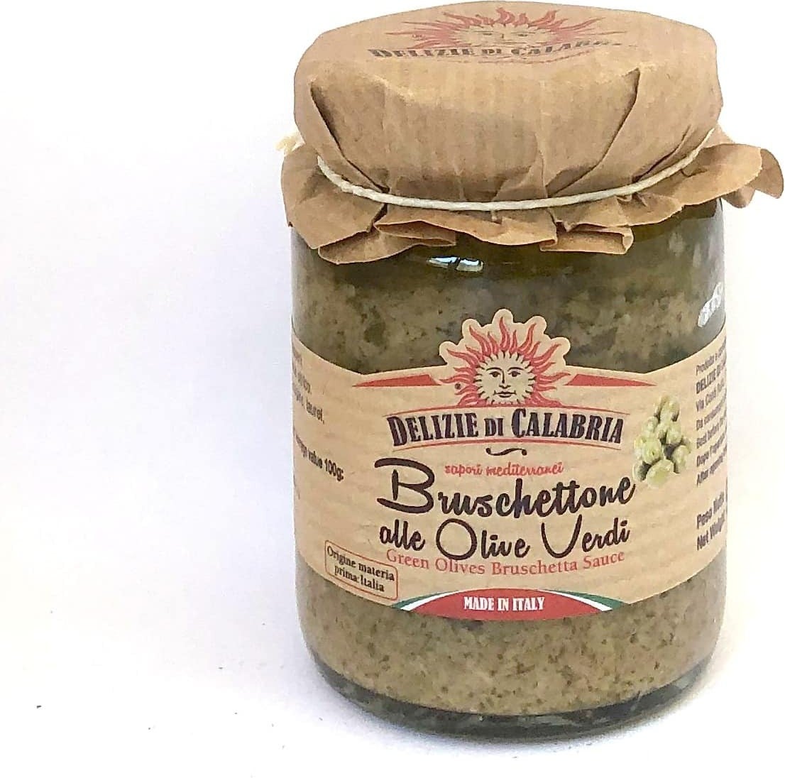 Delizie di Calabria bruschetta groene olijven 90 gr