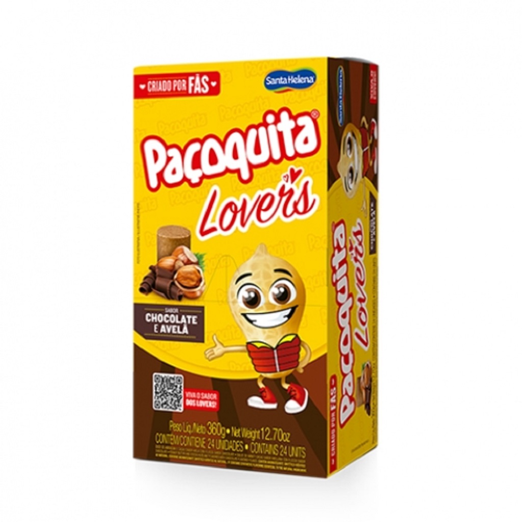 PAÇOQUITA SANTA HELENA CHOCOLATE E AVELÃ 360G