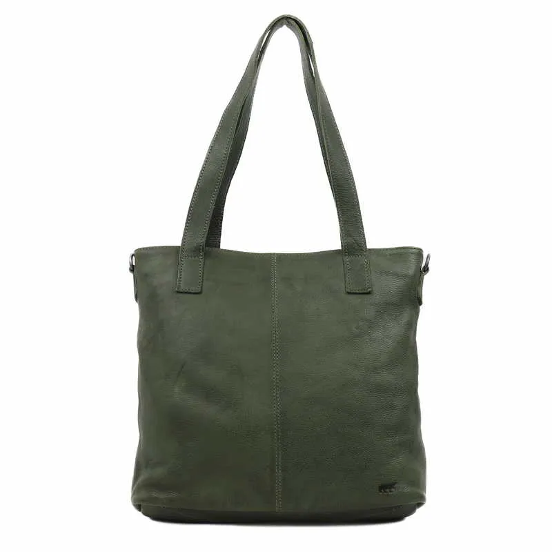 BEAR DESIGN Shopper Grün Leder