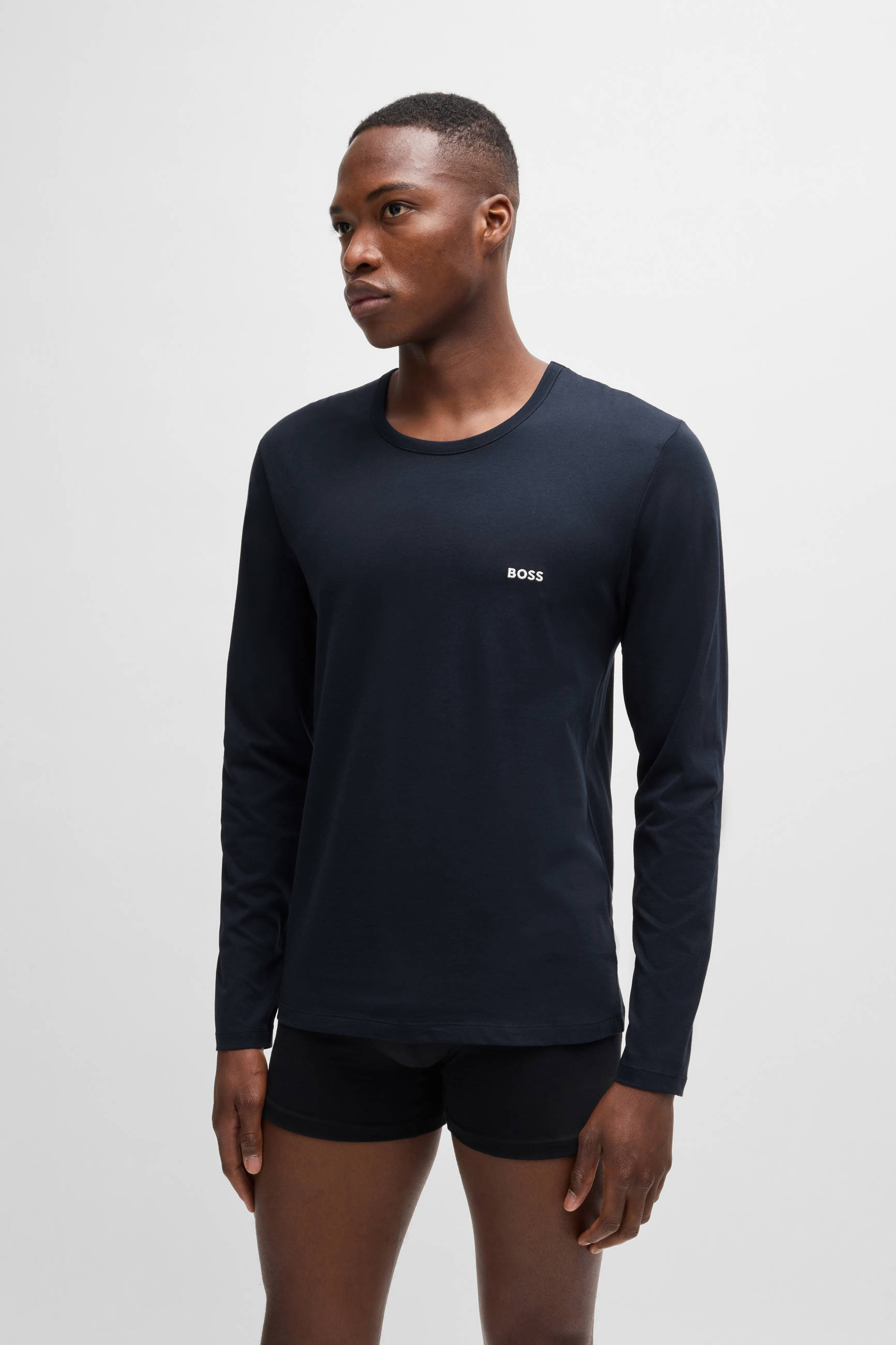 BOSS ondershirt (set van 3) olijfgroen/donkerblauw/zwart