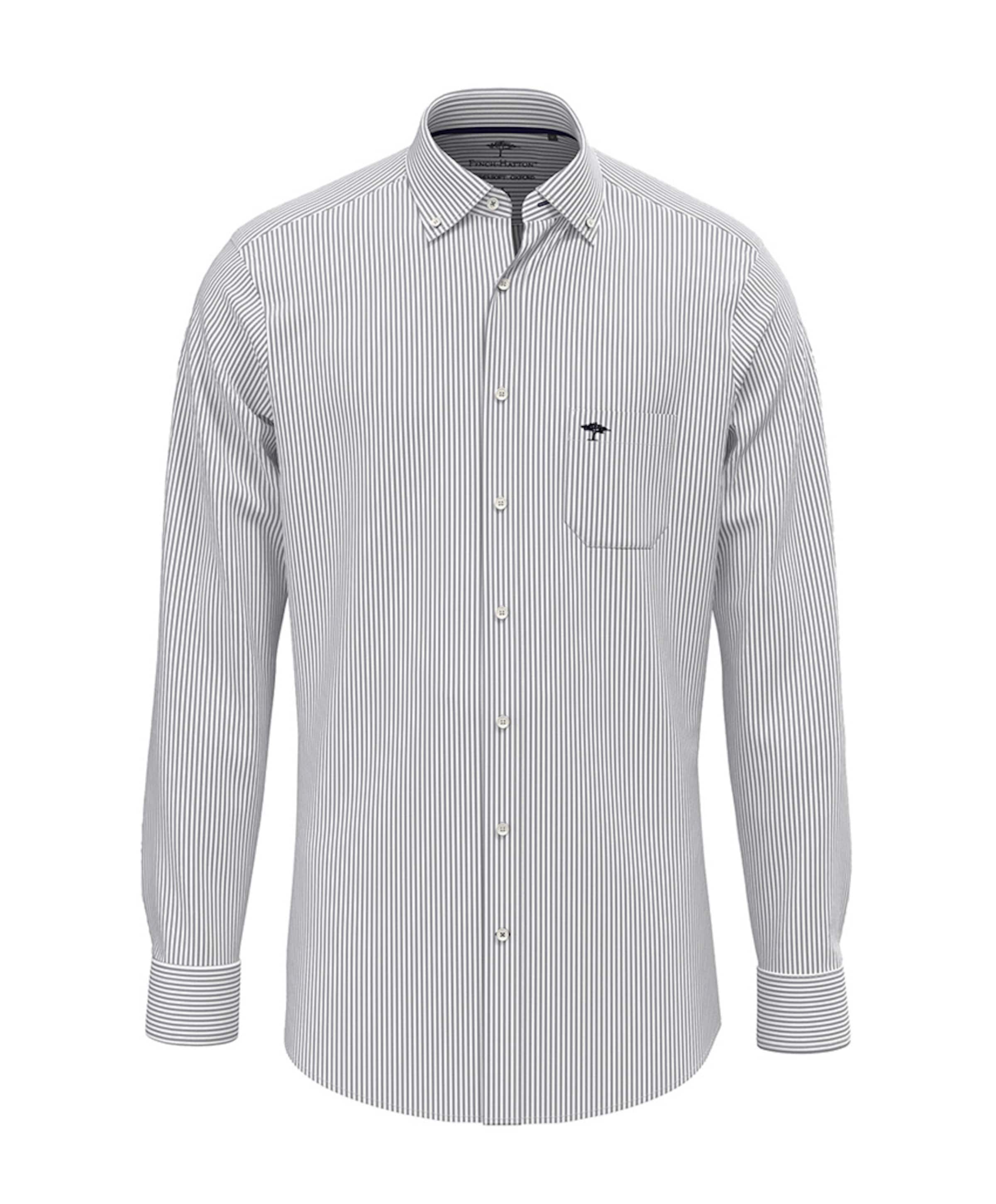 Fynch-Hatton Heren overhemd lange mouw blauw