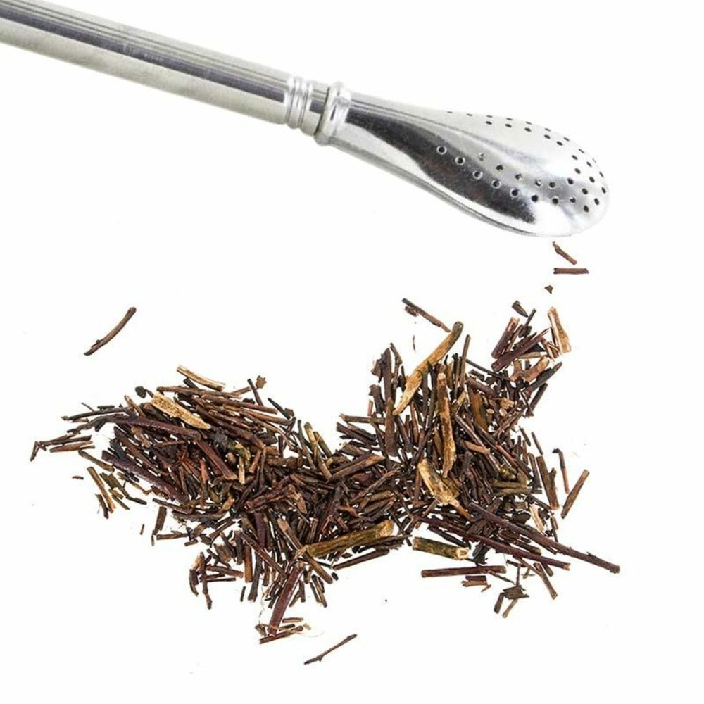 Sachet de thé bio japonais kukicha 80 g + paille inox avec filtre