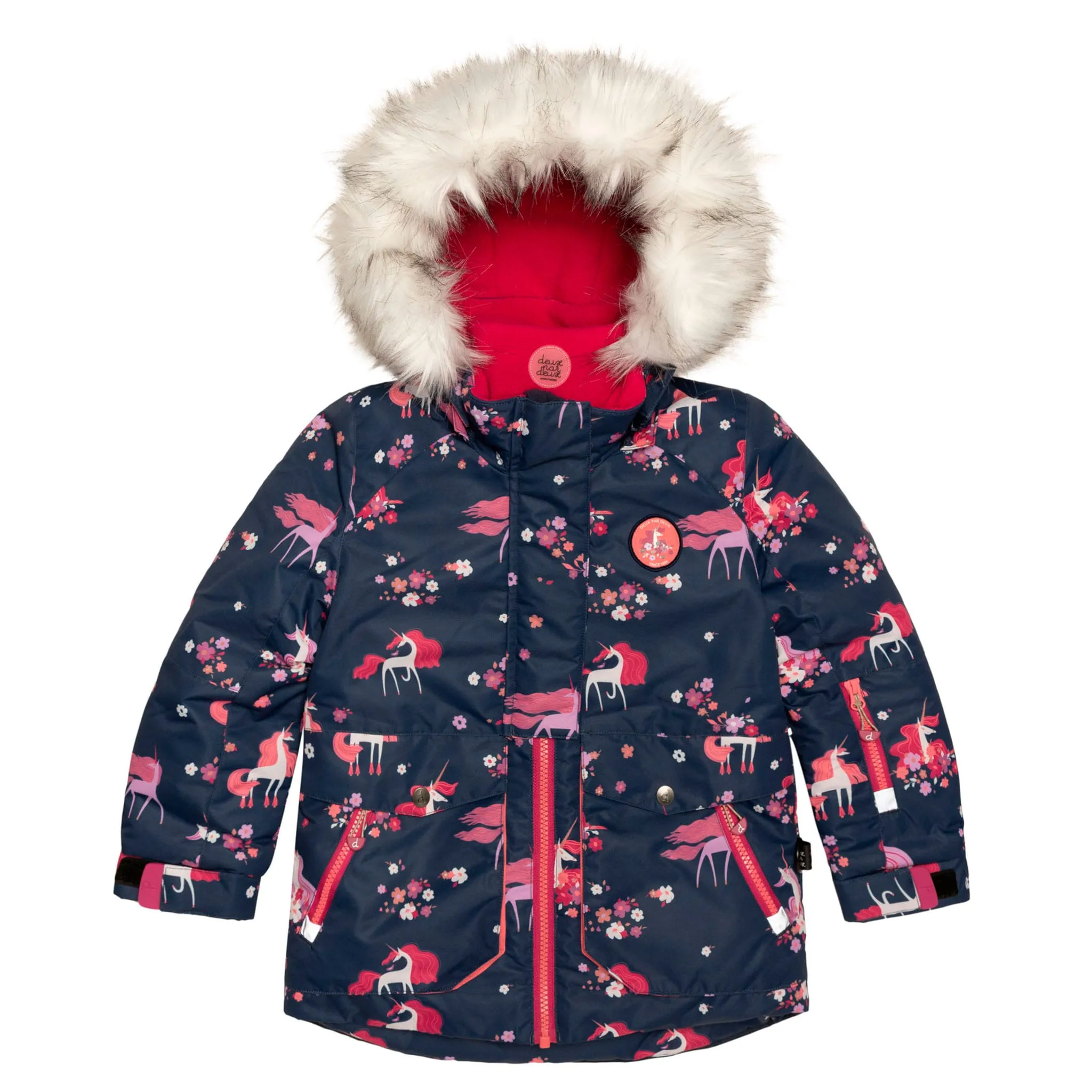Deux par Deux Habit de Neige 2 Pièces Imprimé Licorne 2-6ans