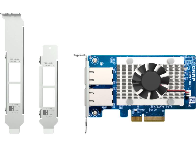 QNAP Erweiterungskarte QXG-10G2T 10 GbE (RJ45) Netzwerkerweiterungskarte mit fünf verschiedenen Geschwindigkeiten