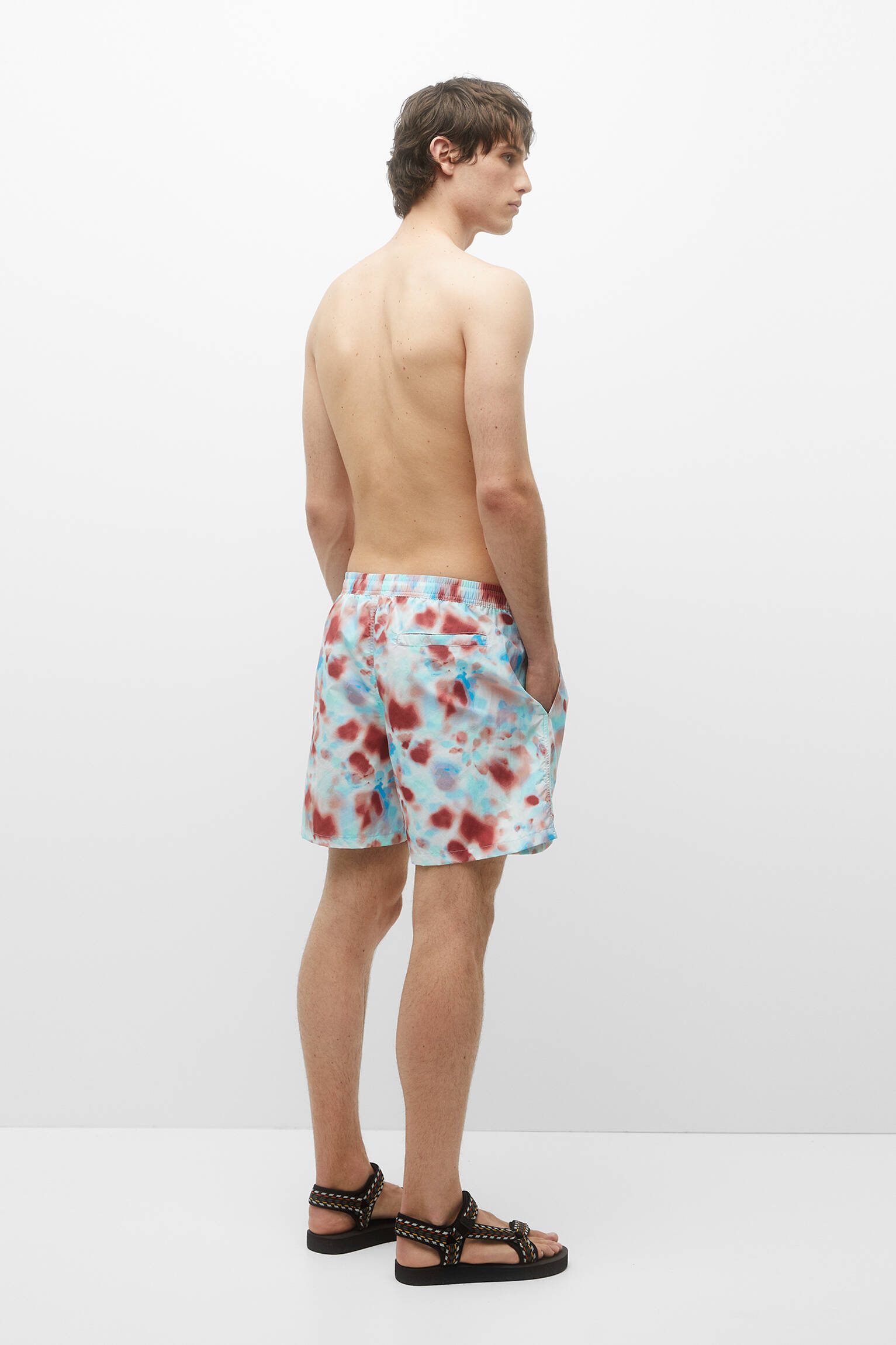 Maiô com estampa tie-dye - branco off-white