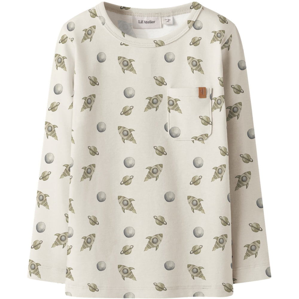 Køb Lil'Atelier Turtledove Space Nmmlayo Geo Ls Slim Top Lil