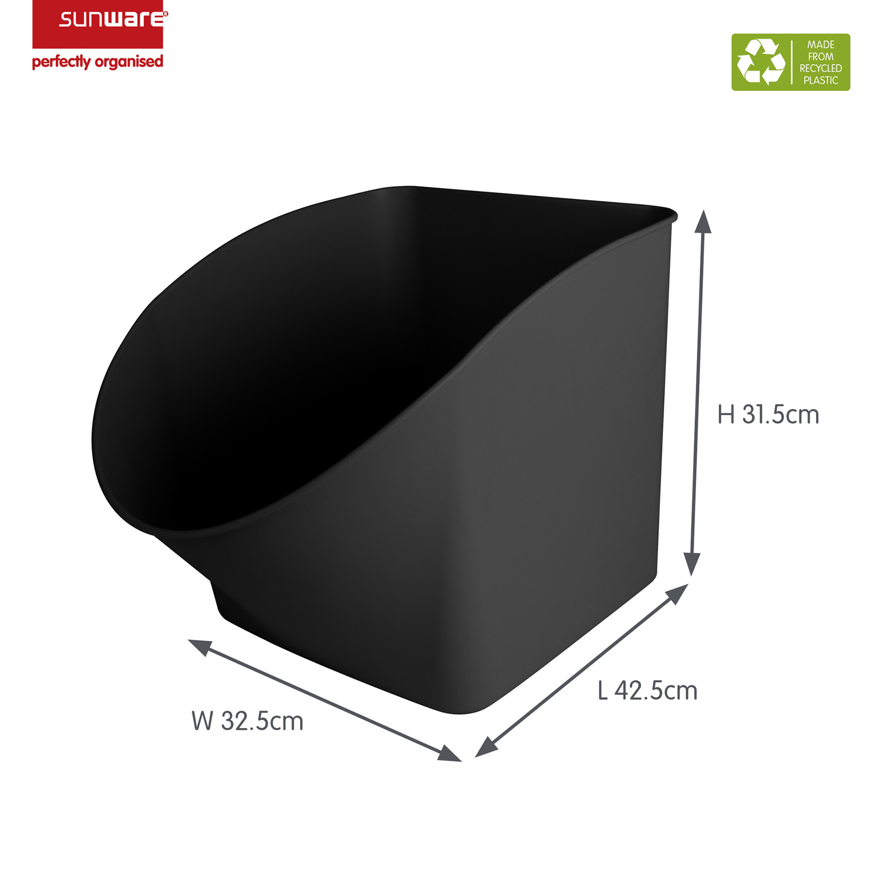 Sunware Sigma home set van 4 speelgoedboxen - Black