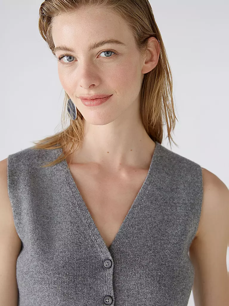 OUÍ Strickgilet grau