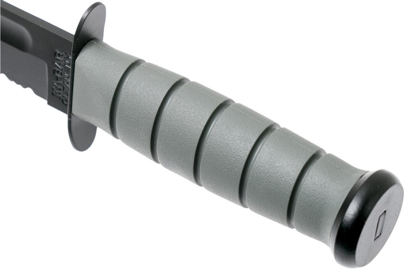 KA-BAR 5012 Foliage Green, serrated edge, Kraton, kunststof schede
