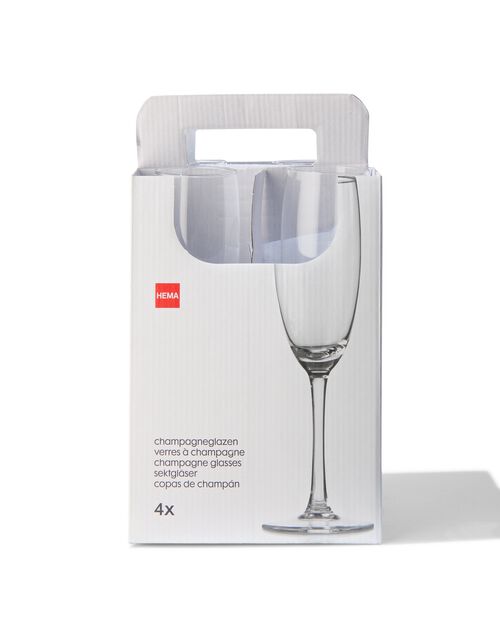 4 verres à champagne 190ml