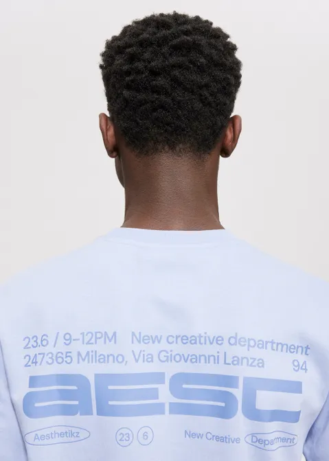 T-shirt met print new creative paars (LAV)