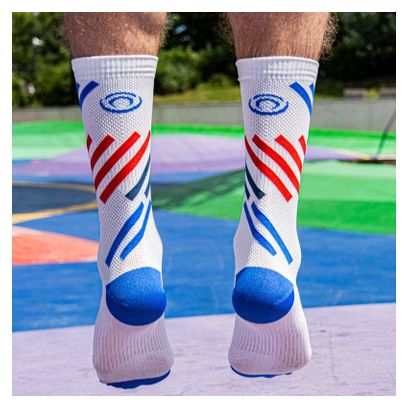 Chaussettes BV Sport Light Run ''Miami'' Bleu/Rouge