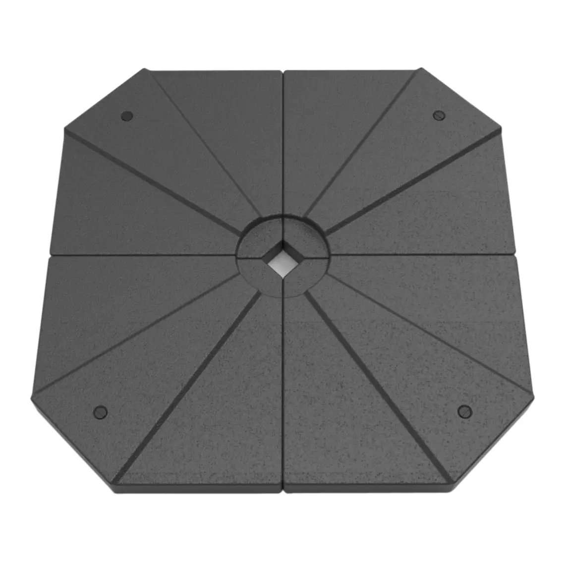 Lot de 4 dalles pour Parasol déporté 20L Noir