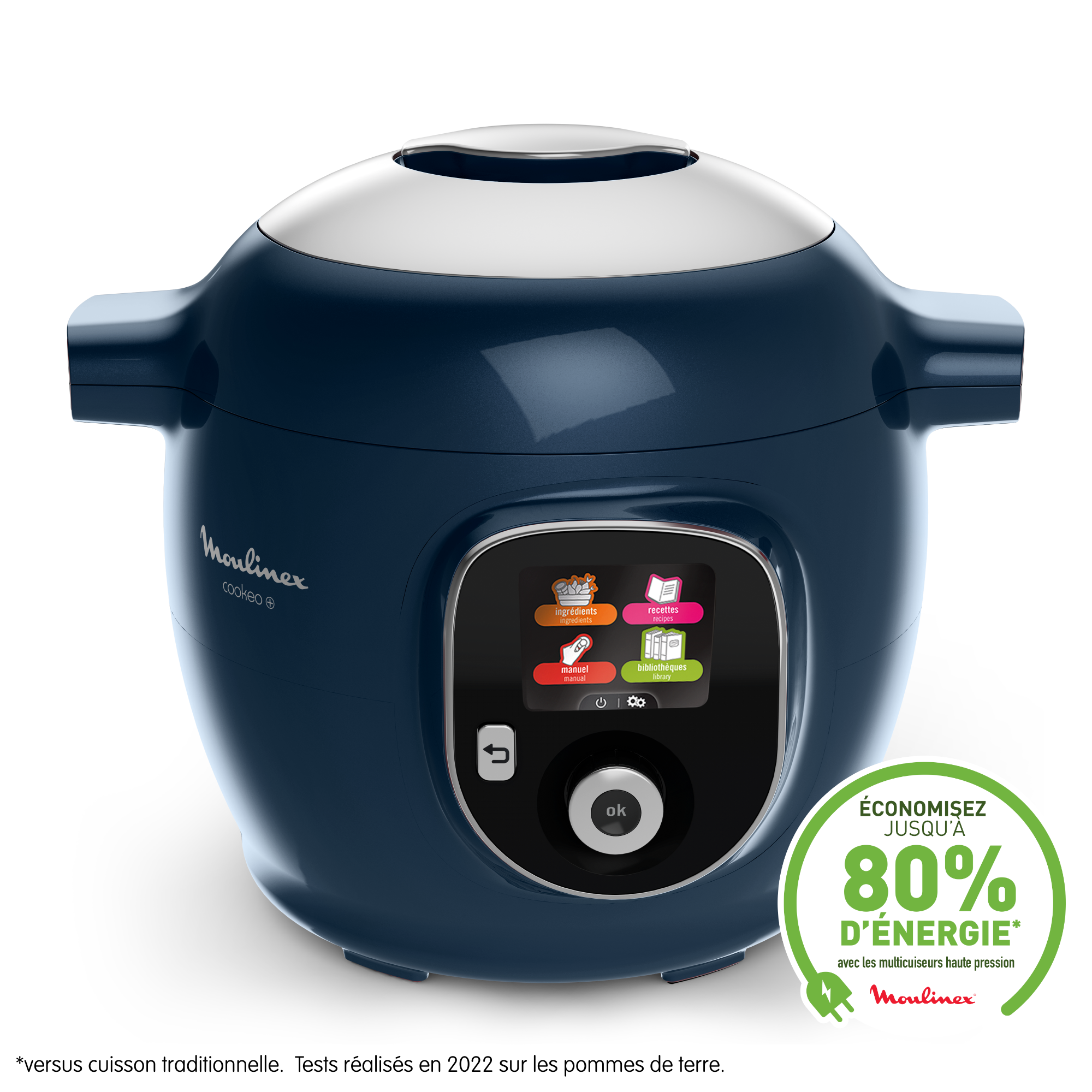 Cookeo+ 150 recettes Bleu, avec louche incluse