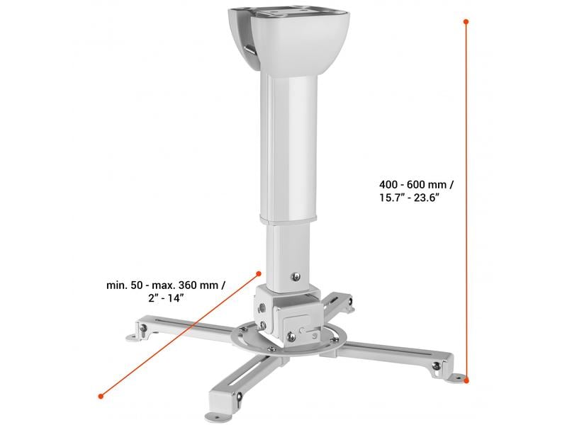 Celexon Deckenhalterung MultiCel 4060 Pro Weiss Beamer Deckenhalterung universal