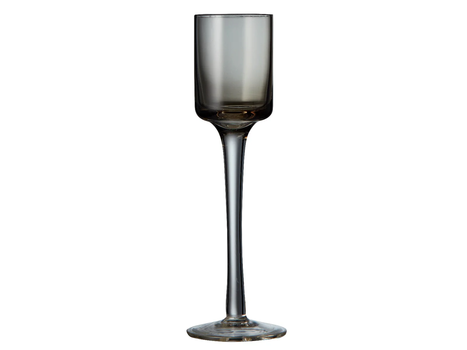 Lyngby Glas  Snapseglas på fod, grå - 6 stk.