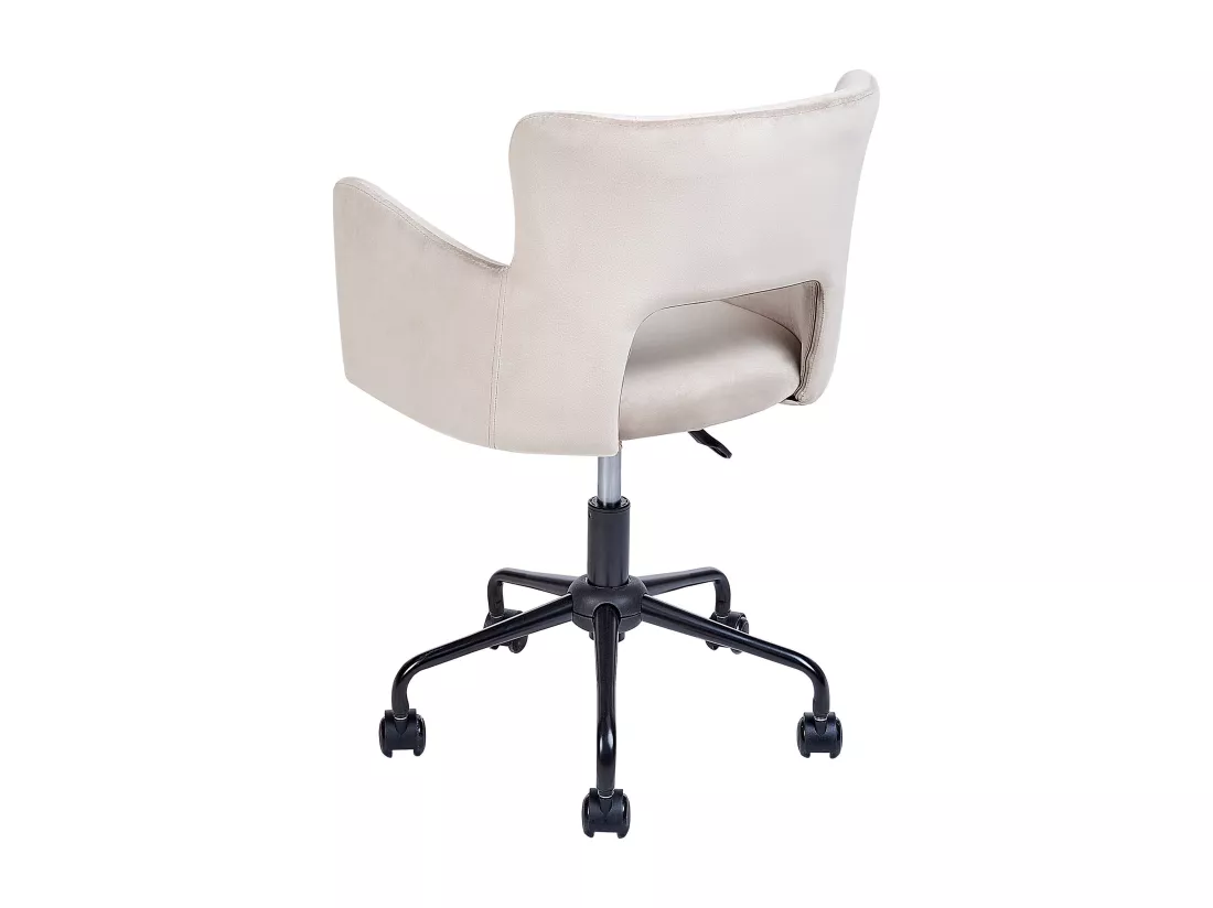 Chaise de bureau SANILAC Velours Taupe