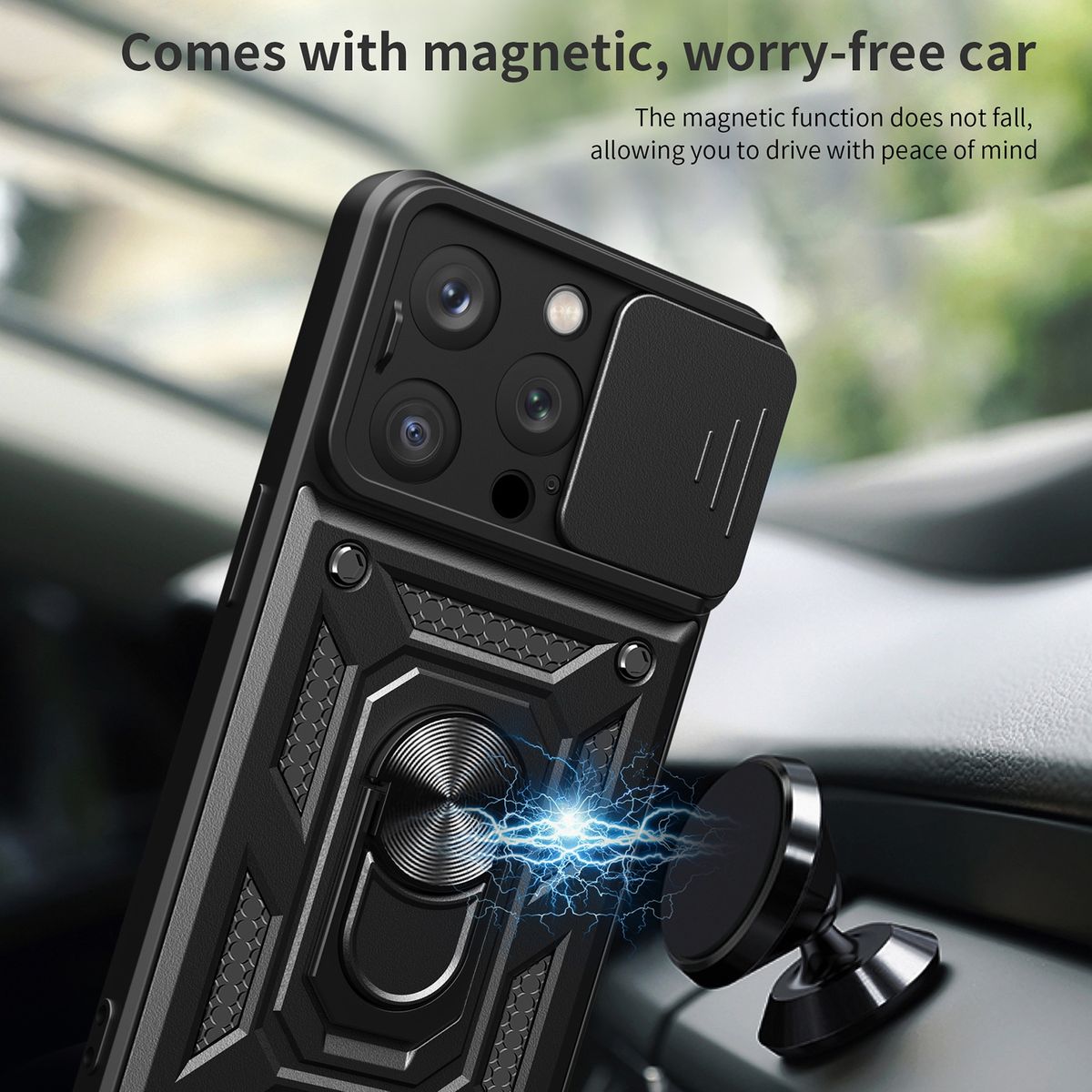 Hülle Handy Schutz für Apple iPhone 15 Pro Max Kamera Case Cover Tasche Bumper