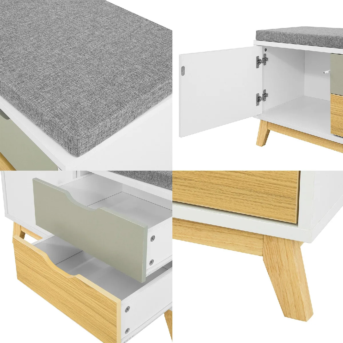 SoBuy Banc de Rangement FSR92-W