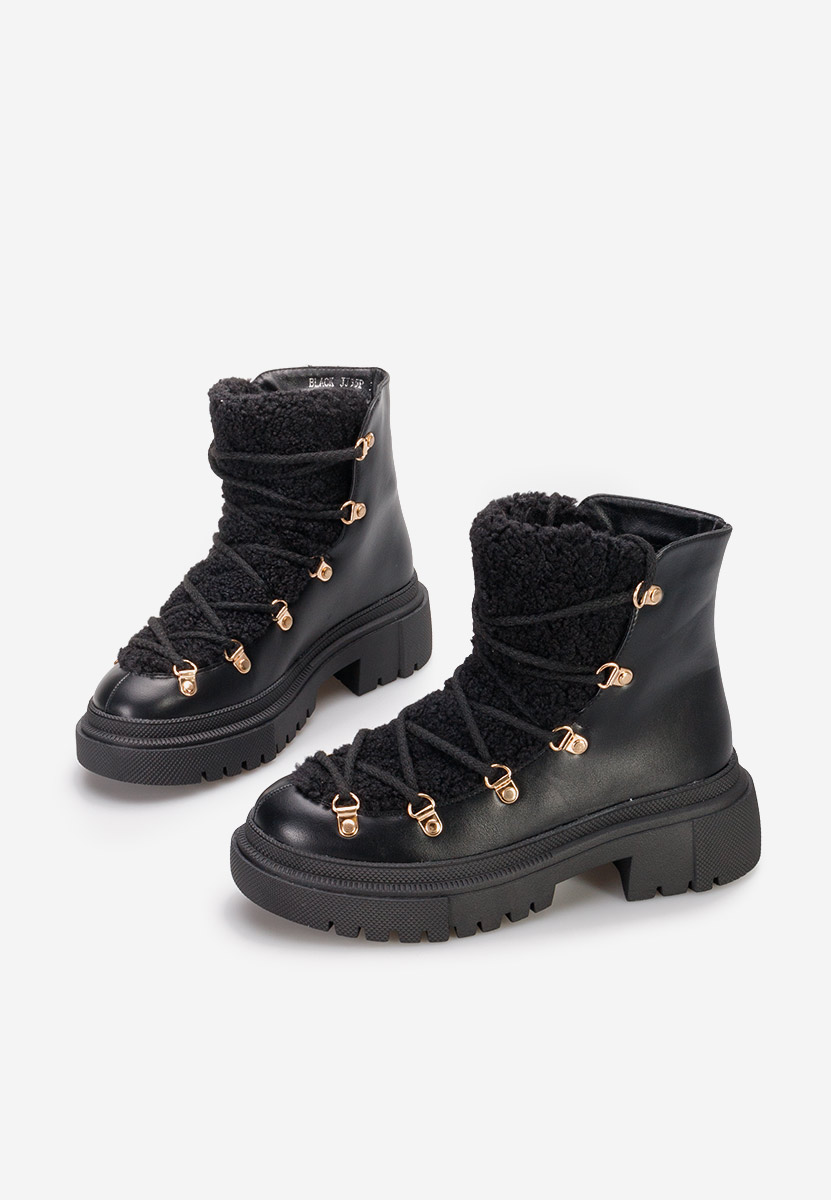 Bottines doublées femme noires Sherpa