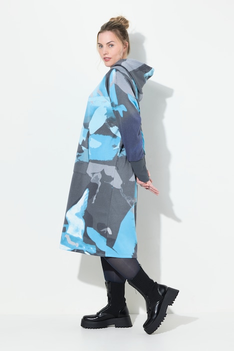 Sweatkleid, Kapuze, Langarm, oversize
