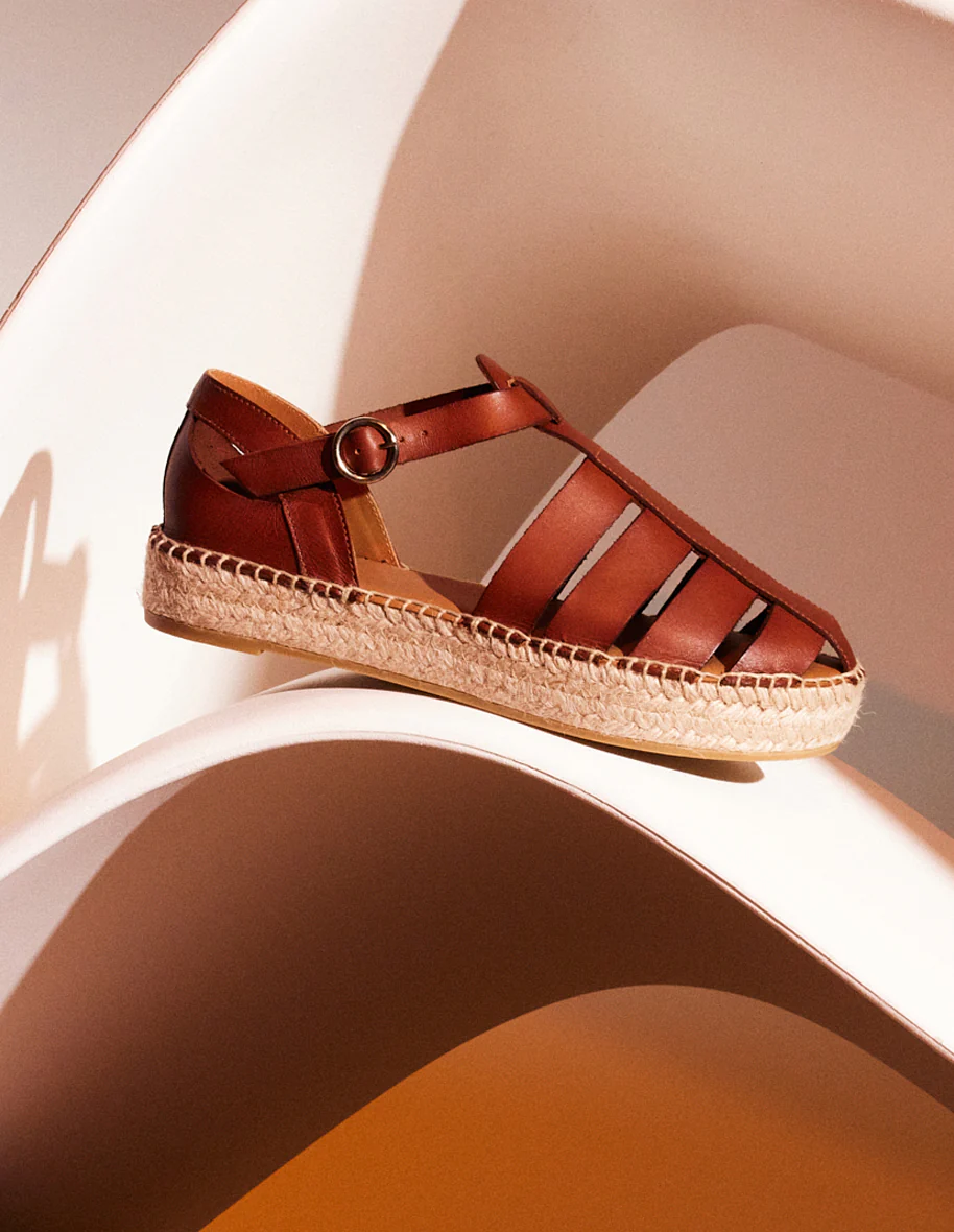 Espadrilles Thais - Cuir cognac