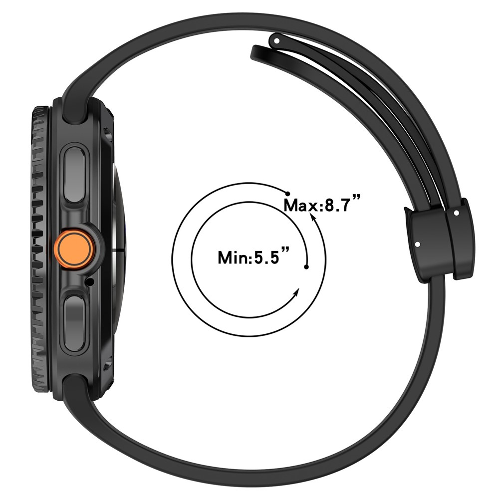 Samsung Galaxy Watch 8 Classic (46mm) Silikon Sportarmband mit Faltschliesse - Rosa