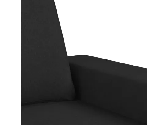 Ensemble de canapés 3 pièces noir tissu
