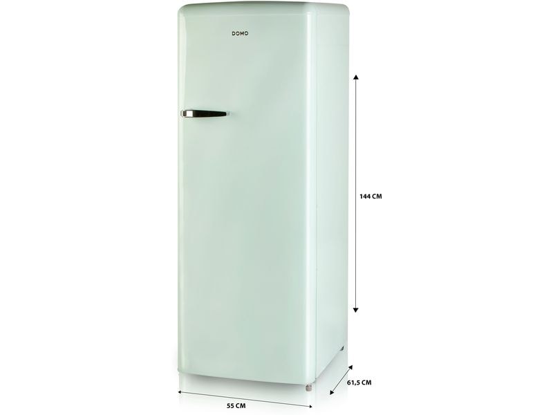 Domo Kühlschrank DO91701R Hellgrün, Rechts Freistehender Kühlschrank im Retro-Design