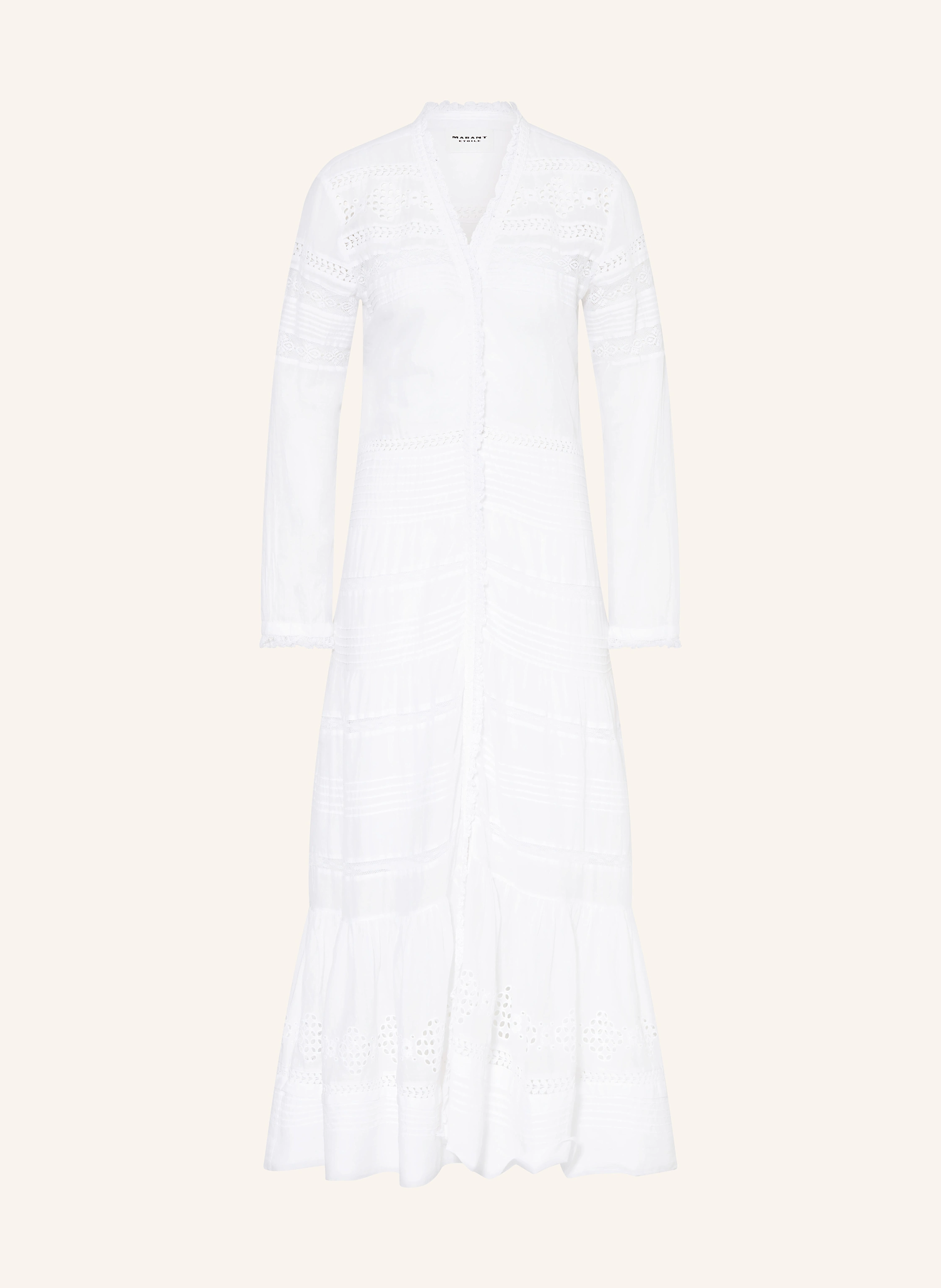 MARANT ÉTOILE Kleid DANIVA mit Rüschen und Lochspitze