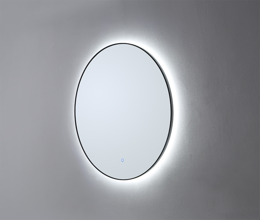 Lambini Designs Rodo ronde spiegel 100cm met indirecte dimbare verlichting zwart mat