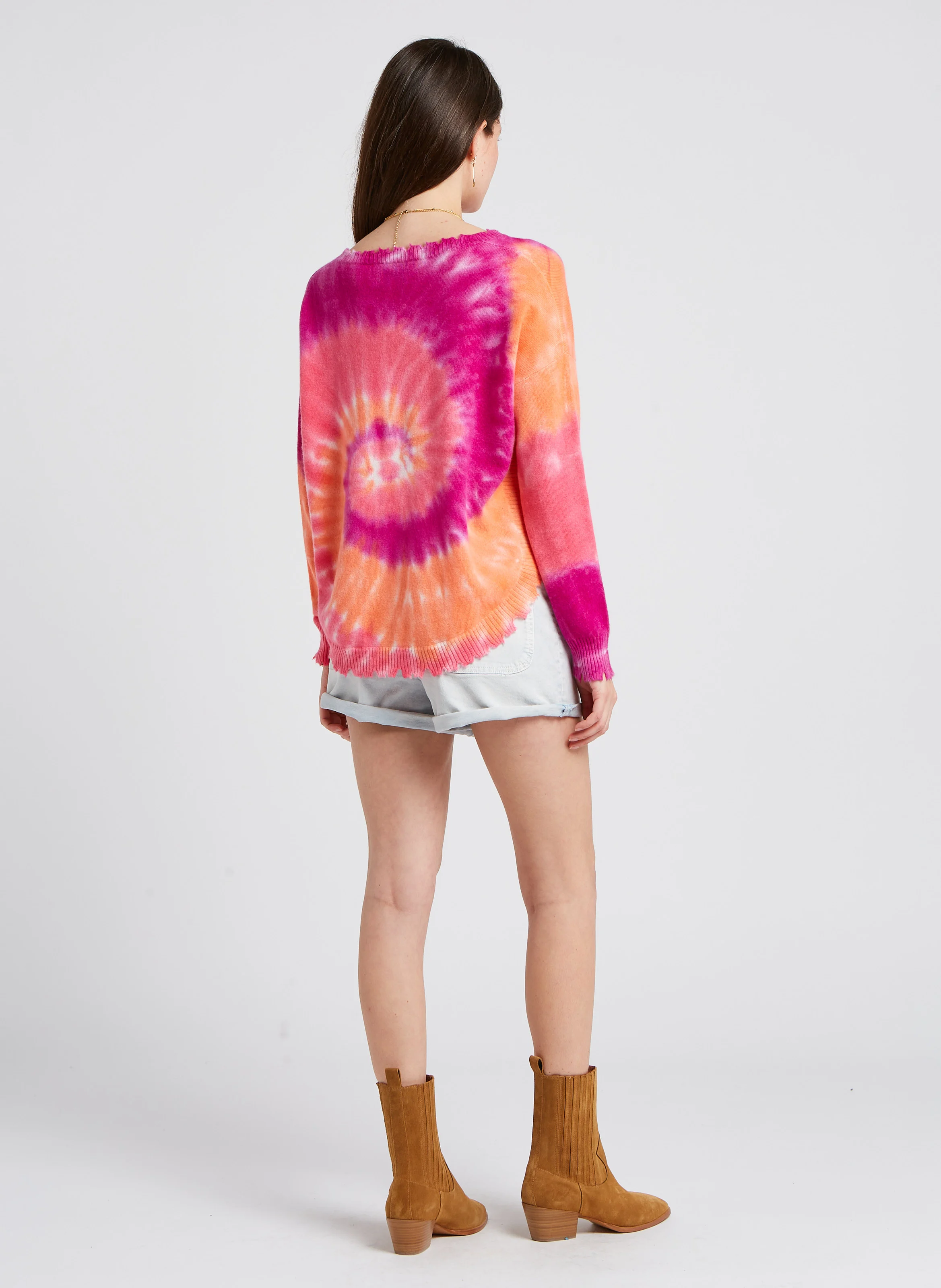 MELA SUNNY - Pull tie-and-dye en cachemire | Rose