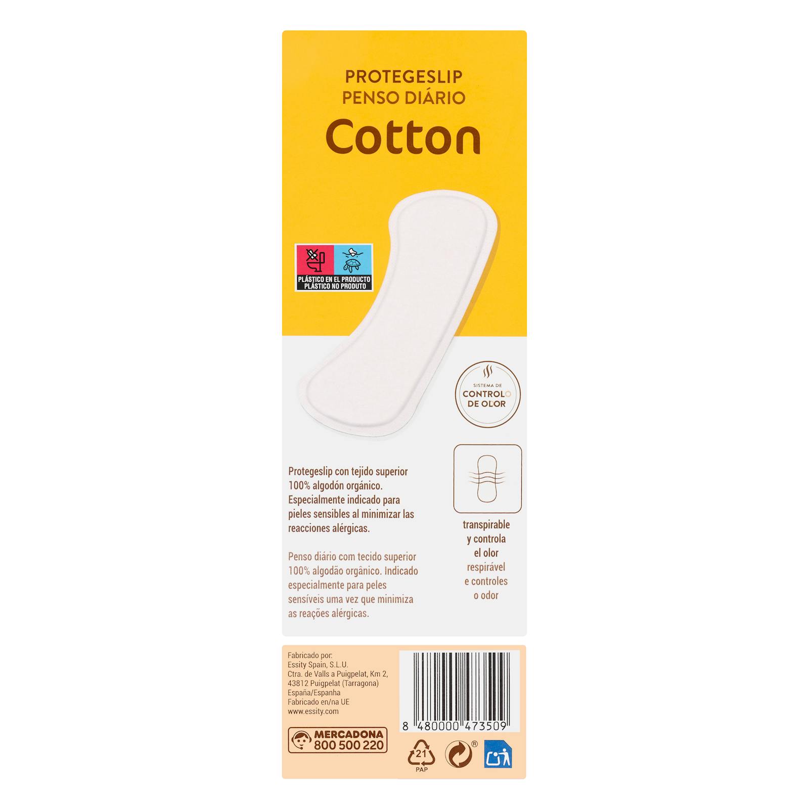 Protège-slip maxi en coton Deliplus
