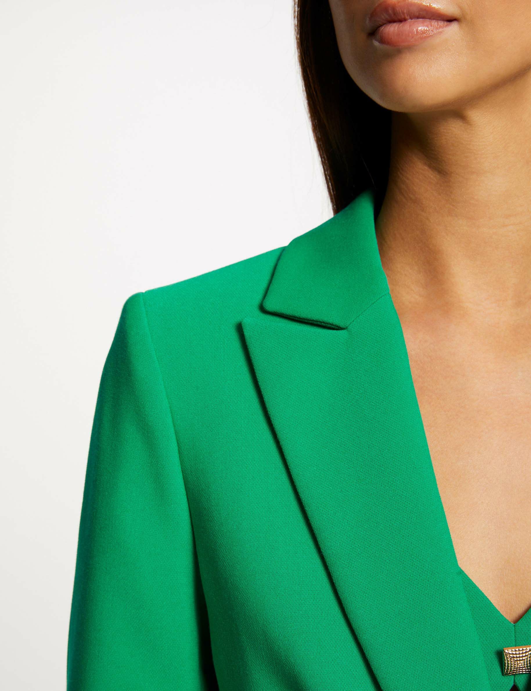 Veste city cintrée manches longues vert femme - vert