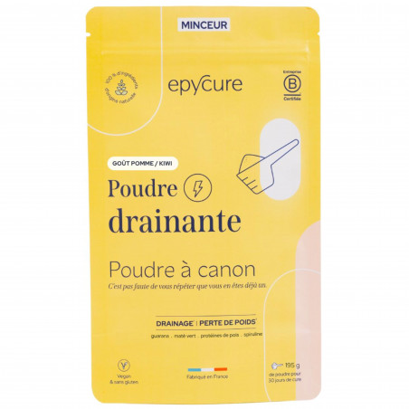 Epycure Laboratoire Poudre drainante Pomme kiwi 1 mois