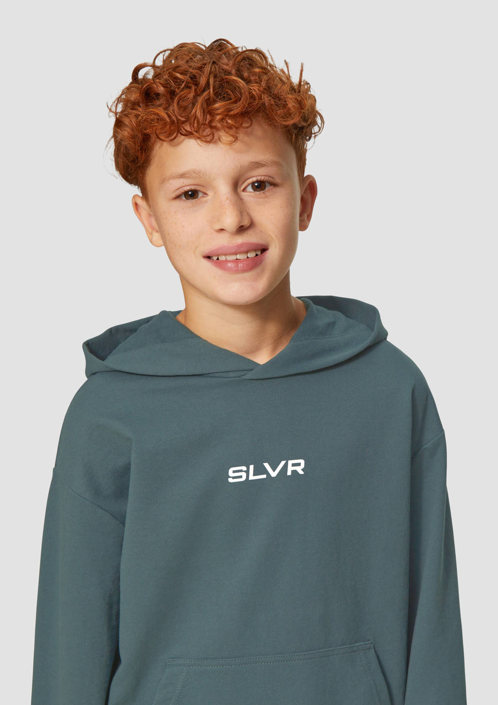 s.Oliver hoodie met tekst grijs