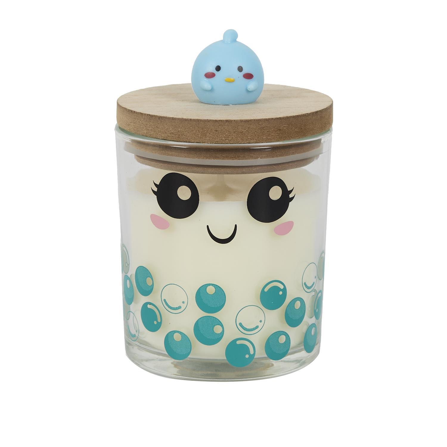 BOUGIE PARFUMEE VERRE TOP BOIS KAWAII